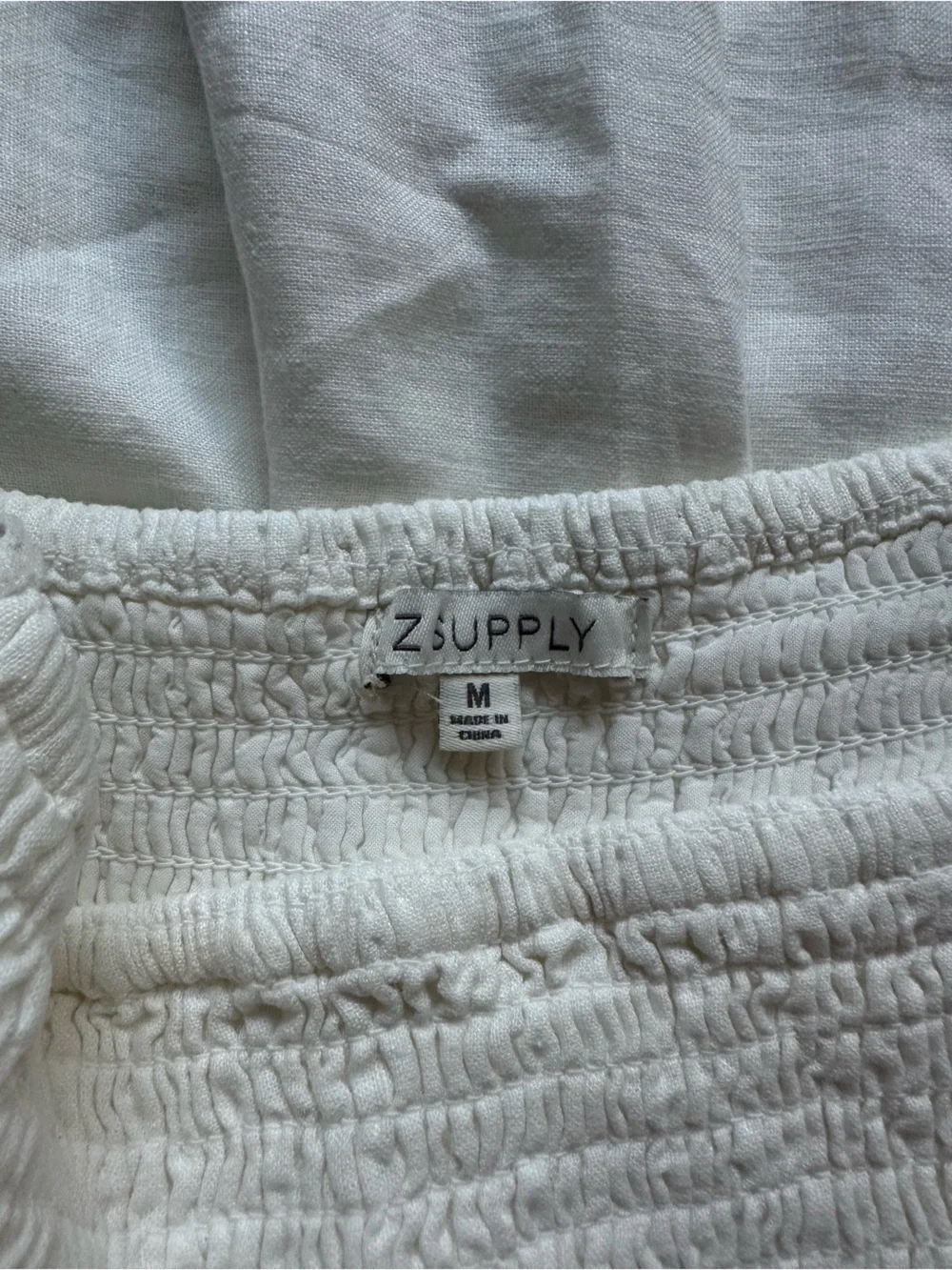 Z Supply White Smocked Top Maxi - Picture 2 of 6